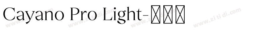 Cayano Pro Light字体转换
